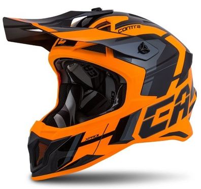 Crosshelm Helm Motorradhelm Motocross Cassida Pro II Orange Cross Motorrad Dirtbike