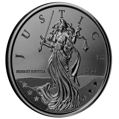 Silbermünze Lady Justice 2024 1 oz 999 Scottsdale Mint Proof Like Gibraltar