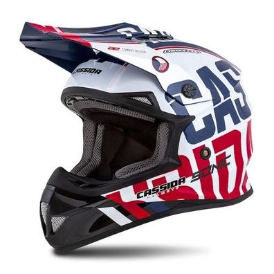 Crosshelm Helm Motorradhelm Motocross Motocrosshelm Cassida Cup Sonic rot