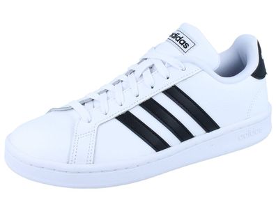 ADIDAS Grand Court Damen Halbschuhe Sneaker Schnürschuhe Fitness weiß/ schwarz