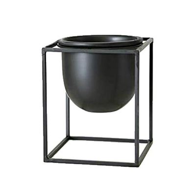 Pflanzentopf Kumbo Metall Schwarz Blumentopf H 25 x B 20 cm Design Pflanzen