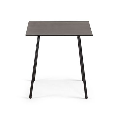 Tisch Mathis75 x 75 cm aus Zement und Beine aus Stahl
