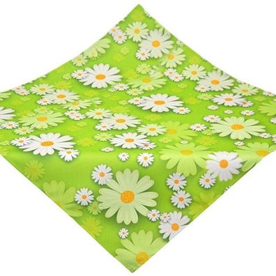 Tischdecke 110x110 Mitteldecke Pflegeleicht Tischdekoration Decke Blumen Grün