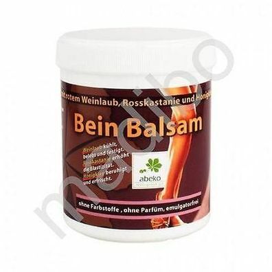 3,58 Euro pro 100ml abeko Bein Balsam mit rotem Weinlaub, Rosskastanie und Honigklee