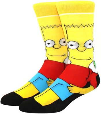 Homer Simpson Rote Socken - The Simpsons Cartoon Heroes Lustige Motiv-Socken