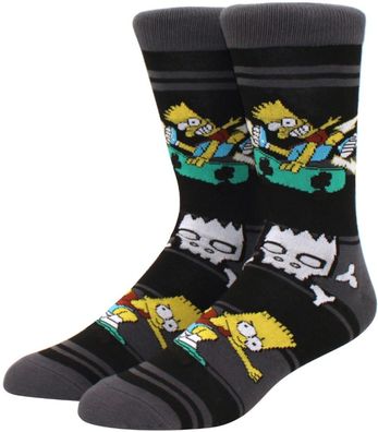 Bart Simpson Skull Socken - The Simpsons Cartoon Heroes Lustige Motiv-Socken