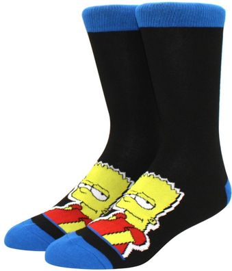 Bart Simpson Schwarze Socken - The Simpsons Cartoon Heroes Lustige Motiv-Socken