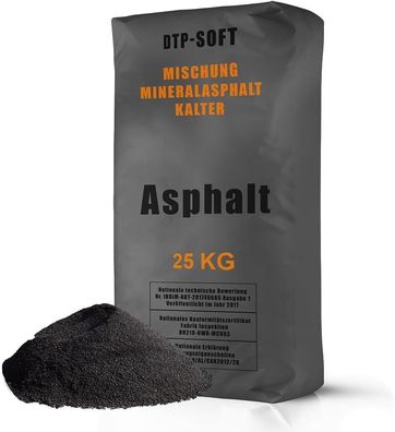 25 kg Kaltasphalt 0-8 mm Reparaturasphalt Asphalt Kaltmischgut 25kg