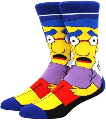 Milhouse van Houten Socken - The Simpsons Cartoon Heroes Lustige Motiv-Socken