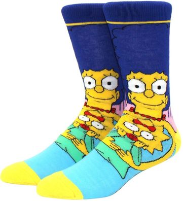 Marge Simpson Blaue Socken - The Simpsons Cartoon Heroes Lustige Motiv-Socken