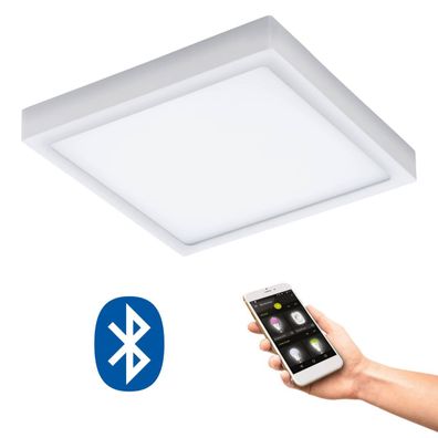 EGLO Crosslink Argolis-c LED Deckenleuchte Außen weiss 2600lm IP44 30x30x3,5cm App St