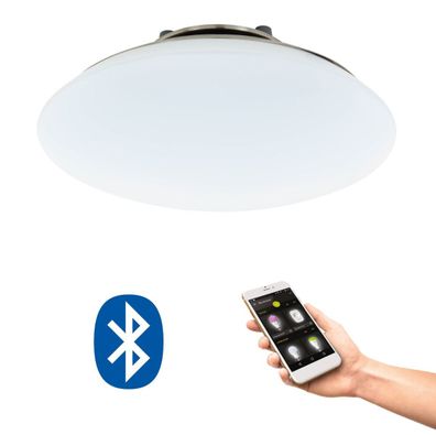 EGLO Crosslink Frattina-c RGB LED Tischlampe nickel-matt, weiss 2300lm 29x11,5cm App