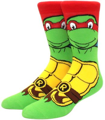 Raphael Motiv-Socken Teenage Mutant Ninja Turtles Socken Cartoon TMNT Socken