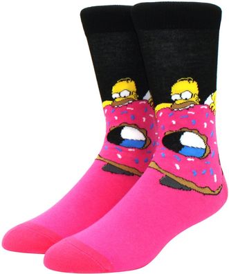 Homer Big Donat Socken - The Simpsons Cartoon Heroes Lustige Motiv-Socken