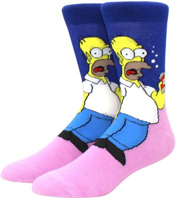 Homer Simpson Biergenus!s Socken - The Simpsons Cartoon-Socken in 3/4-Länge