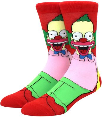 Krusty The Clown Lach Socken - The Simpsons Cartoon-Socken in 3/4-Länge