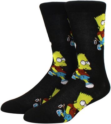 Bart Simpson Lustige Pfeifen Socken - The Simpsons Cartoon-Socken in 3/4-Länge