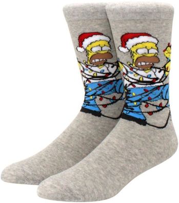 Homer Simpson Weihnachtlich Verkümmert Socken - The Simpsons 3/4 Cartoon-Socken