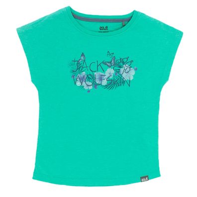 Jack Wolfskin Brand Tee T-Shirt Kinder kurzarm Shirt Baumwolle 1607261-4071