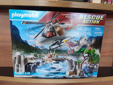 70663 Playmobil Rescue Action - Hubschrauber Berg Einsatzkommando Neu & OVP