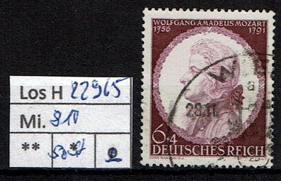 Los H22965: Deutsches Reich Mi. 810, gest. WIEN