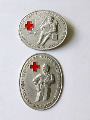 2 DDR Abzeichen DRK Rotes Kreuz JP Pionier FDJ Für Volksgesundheit und Frieden