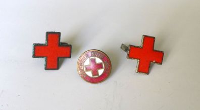 3 DDR Abzeichen DRK Rotes Kreuz Uniform Schiffchen