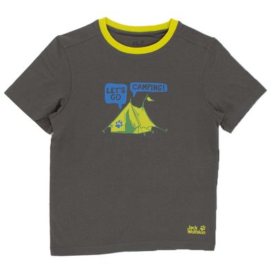 Jack Wolfskin Boys Camping Tee Kinder T-Shirt Grau 1603911-6032