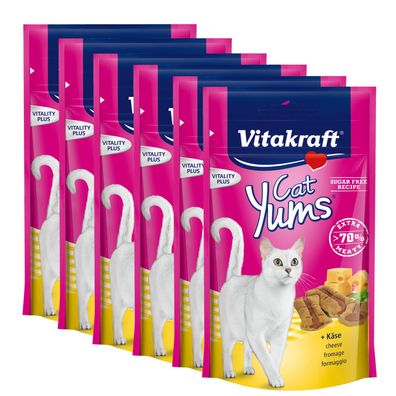 Vitakraft Katzensnack Cat Yums plus Käse - 9 x 40g