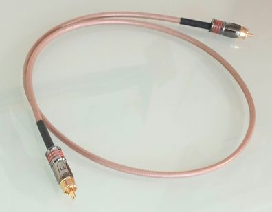 RG 142 / HighEnd Digitalkabel / 50 Ohm / RCA auf RCA / Massivleiter versilbert