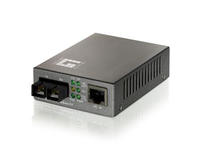 LevelOne POE Converter 100TX to 100FX-SC Singlemode 20KM