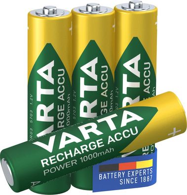 VARTA Recharge ACCU Power AAA 1000mAh Blister 4