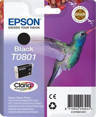 Epson Tintenpatrone T0801 Schwarz