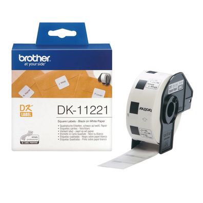 Quadratische Etiketten DK-11221 (1000 St.) weiß 23 x 23 mm