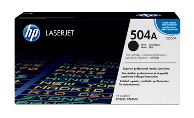 HP Toner 504A (CE250A) Schwarz (ca. 5000 Seiten)