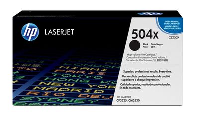 HP Toner 504X (CE250X) Schwarz (ca. 10500 Seiten)