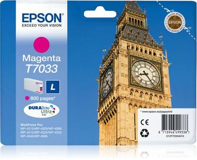 Epson Tintenpatrone T7033 Magenta L (9,6ml)