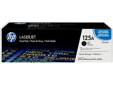 HP Toner 125A (CB540AD) Schwarz Twinpack (ca. 4400 Seiten)
