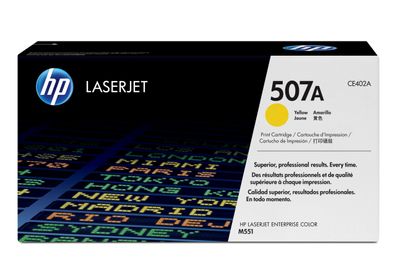 HP Toner 507A CE402A Gelb (ca. 6.000 Seiten)