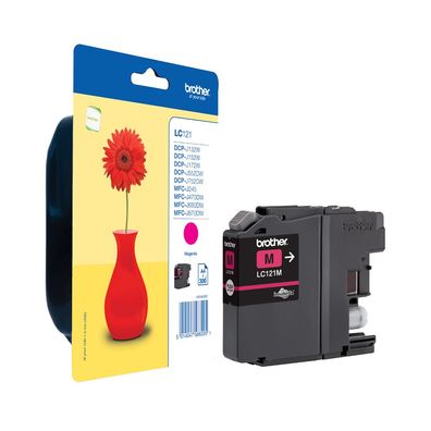 Brother Tintenpatrone LC-121M Magenta (ca. 300 Seiten)