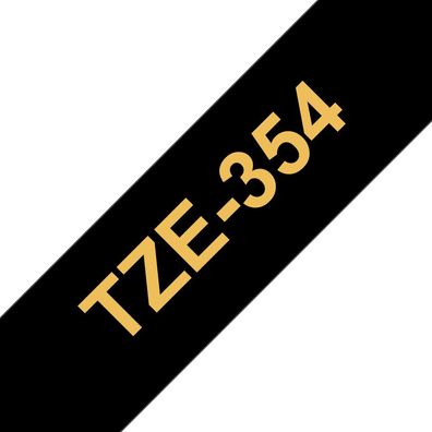 Schriftband TZe-354 (lam.) Gold auf Schwarz 24mm x 8m