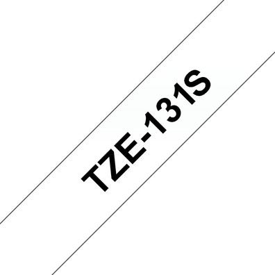 Schriftband TZe-131S (lam.) Schwarz auf Farblos 12mm x 4m