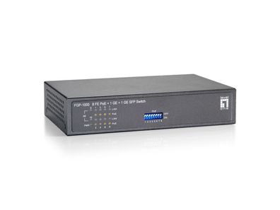 LevelOne FGP-1000 8 FE PoE + 1 GE + 1 GE SFP Switch,120W