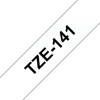 Schriftband TZe-141 (lam.) Schwarz auf Farblos BxL 18mm x 8m