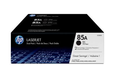 HP Toner Doppelpack CE285AD Schwarz (ca. 2x 1.600 Seiten)