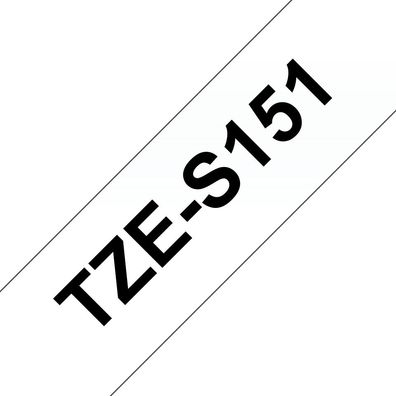 Schriftband TZe-S151 (extra st.) Schwarz auf transp. 24mm x 8m