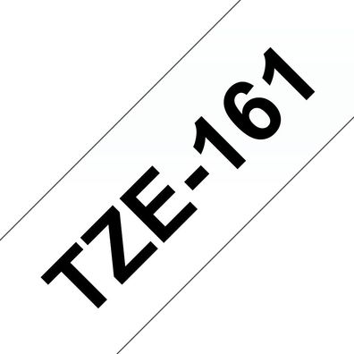 Schriftband TZe-161 (lam.) Schwarz auf farblos 36mm x 8m