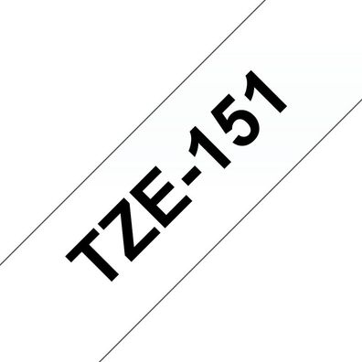 Schriftband TZe-151 (lam.) Schwarz auf transp. 24mm x 8m