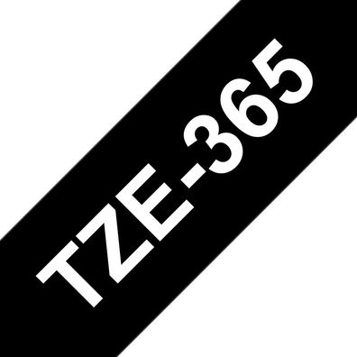 Schriftband TZe-365 (lam.) Weiß auf Schwarz 36mm x 8m