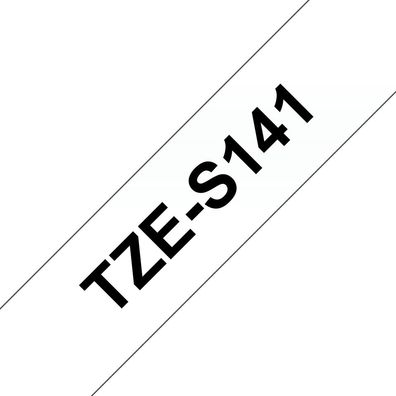 Schriftband TZe-S141 (extra st.) Schwarz auf transp. 18mm x 8m